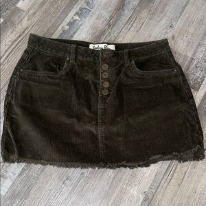 Dark Green Mini Skirt
